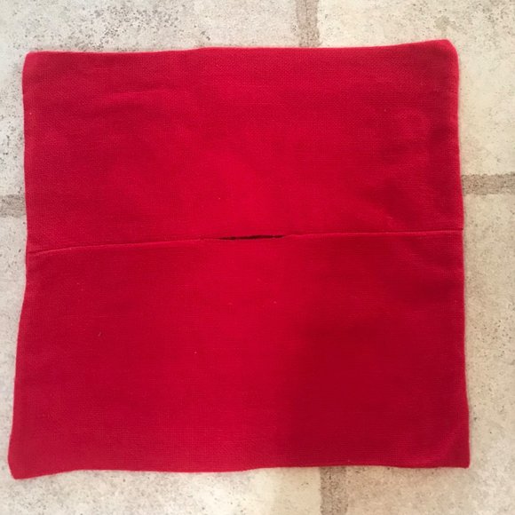 Peru Bolivia Pillow Cover Sham Red Embroidery Tiki Kaka - Picture 3 of 5